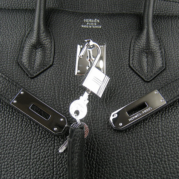 High Quality Fake Hermes Birkin 35CM Togo Leather Bag Black 6089 - Click Image to Close